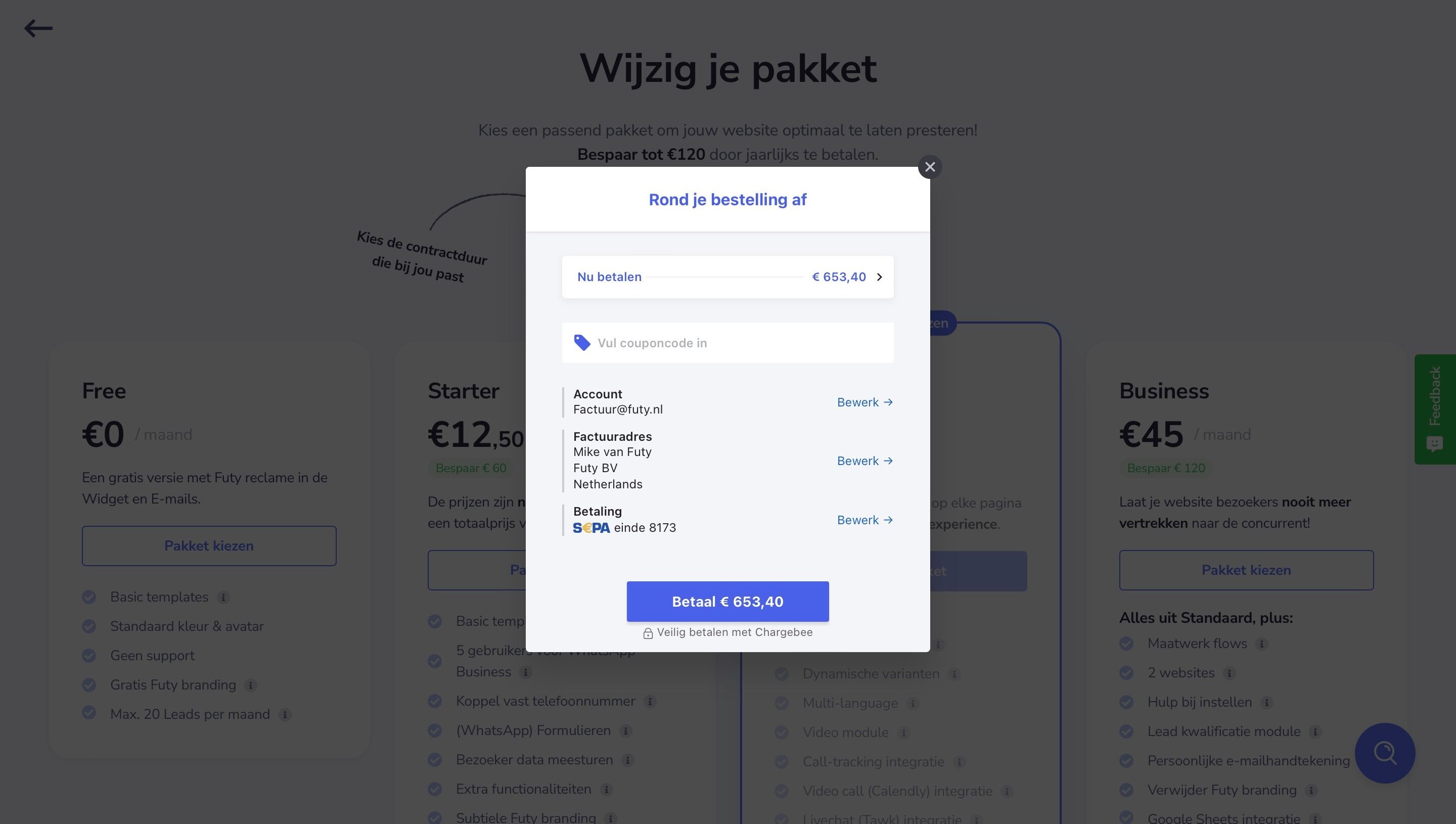 Screenshot or: Check data and press "Pay"