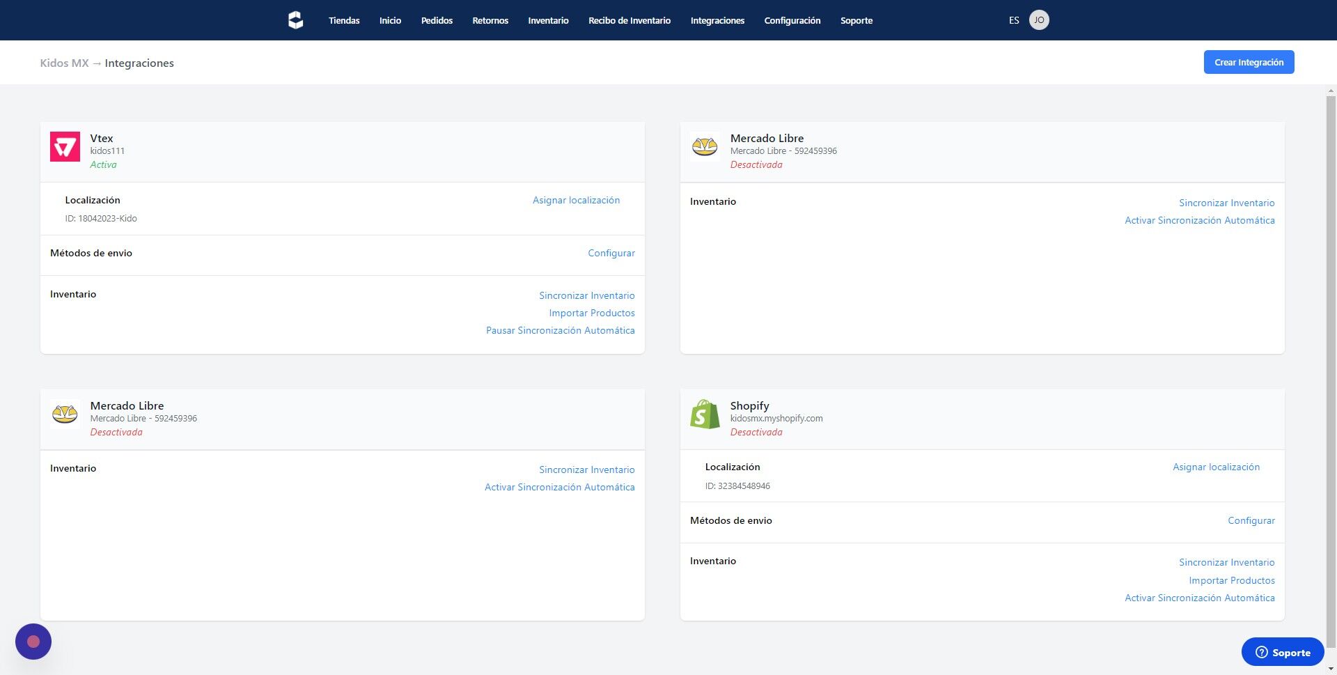 Screenshot of: Configura tu Almacén.

El siguiente paso es configurar el almacén/localización. Cubbo necesita saber en que VTEX Warehouse debe hacer las actualizaciones de inventario. Para ello, vamos a la opción “Asignar localización”.
