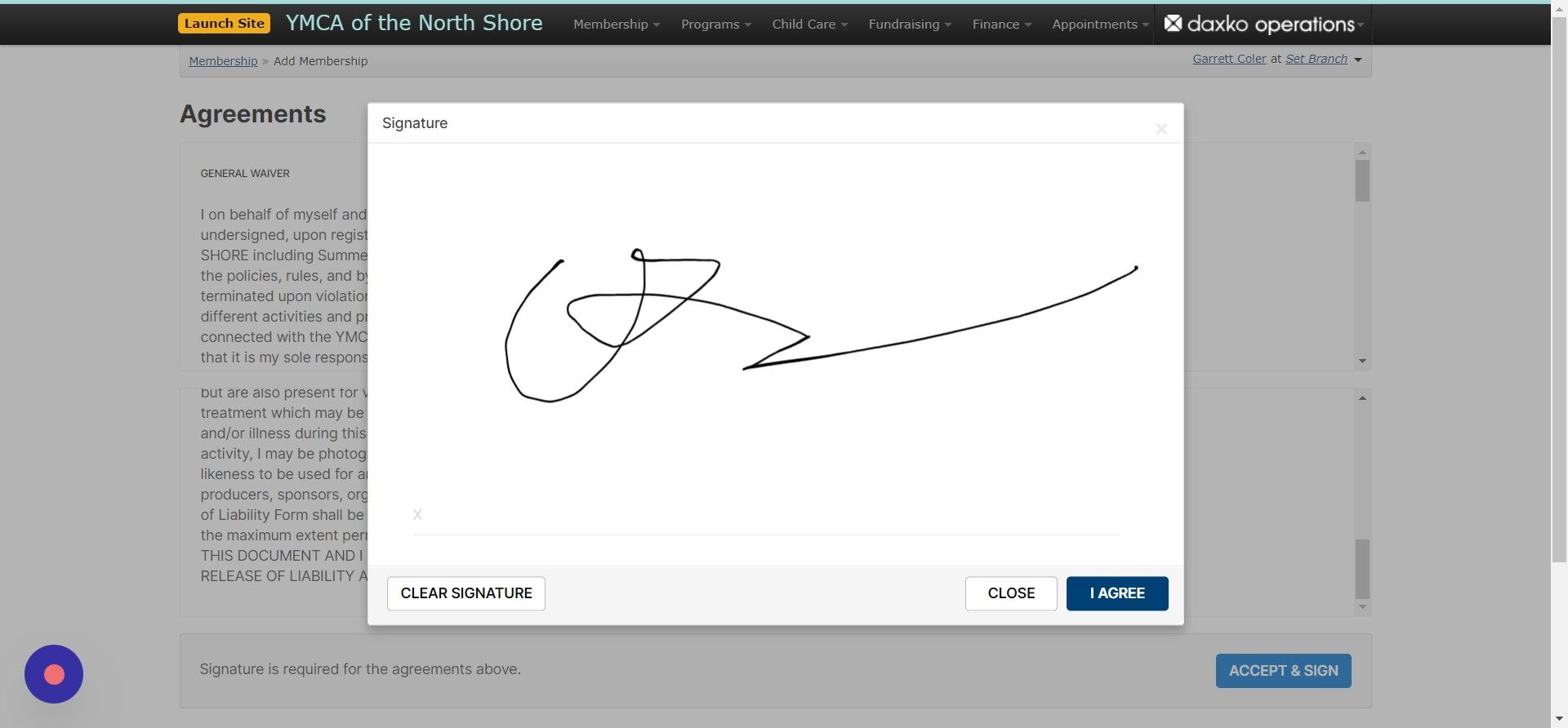 Screenshot of: Click 