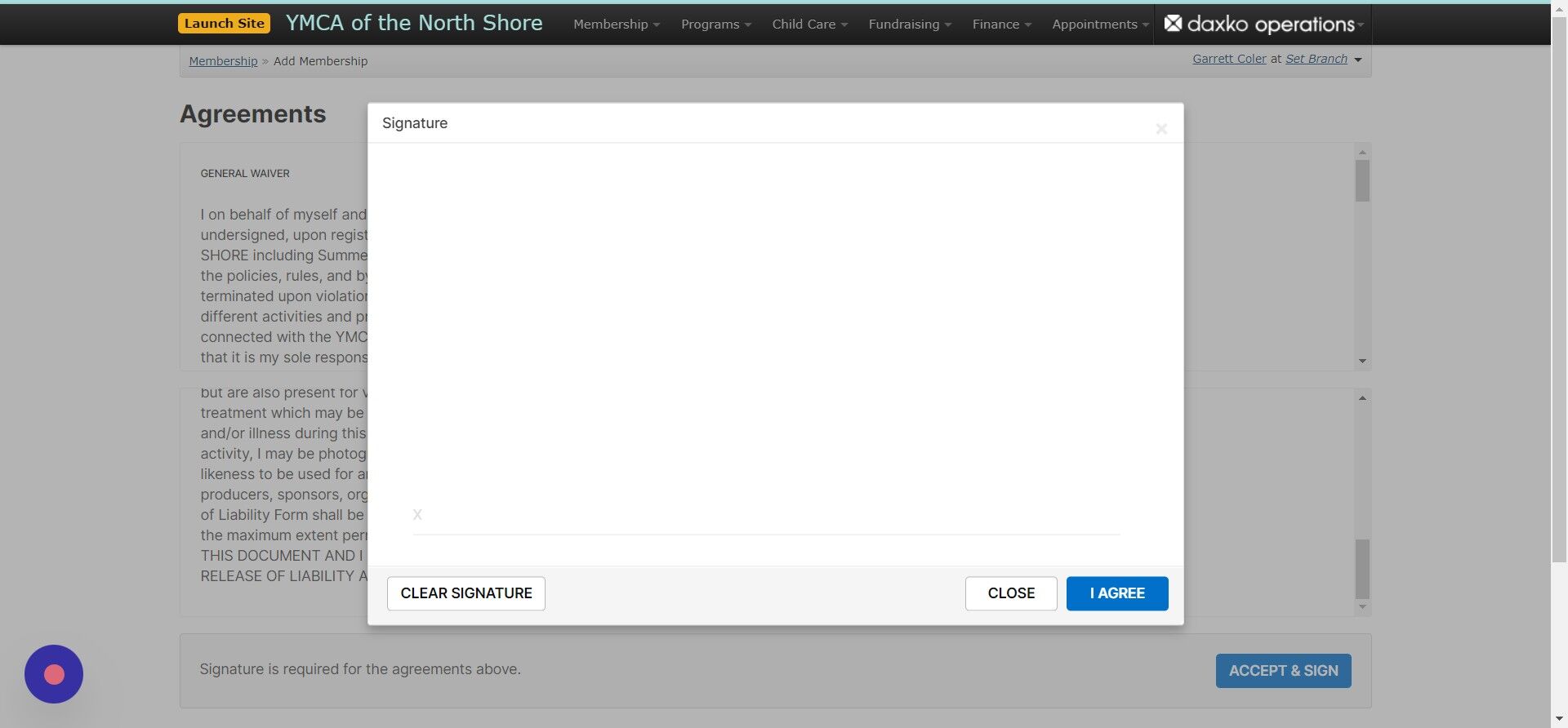 Screenshot of: Have them sign their signature or give verbal confirmation to continue