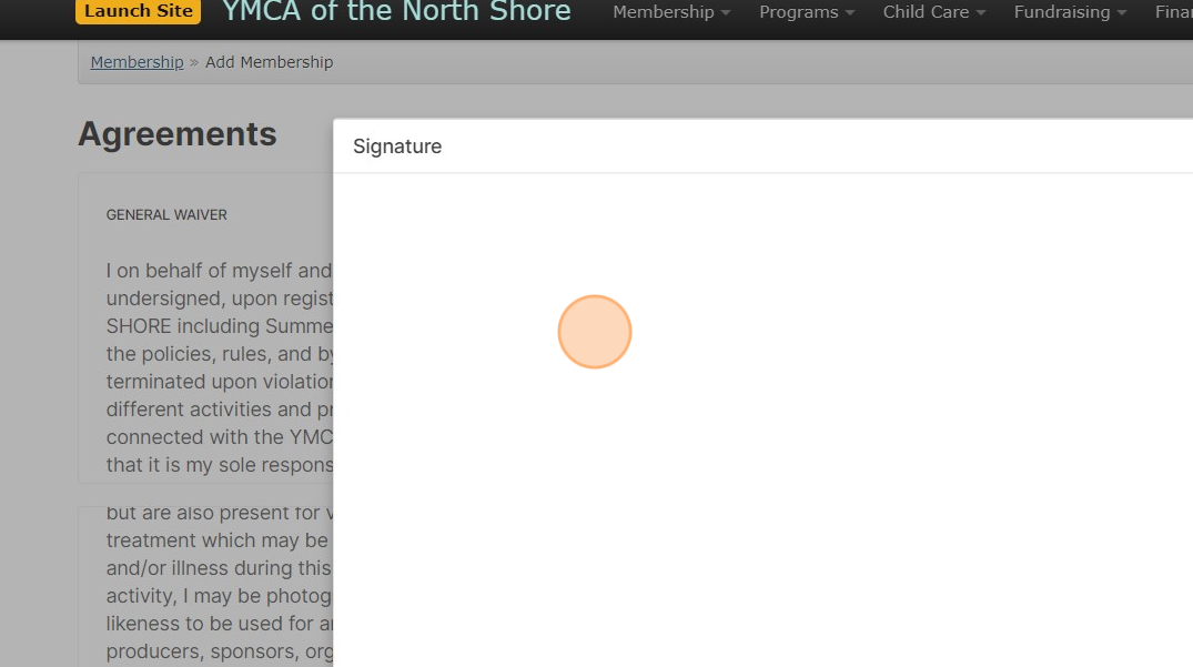 Screenshot of: Have them sign their signature or give verbal confirmation to continue