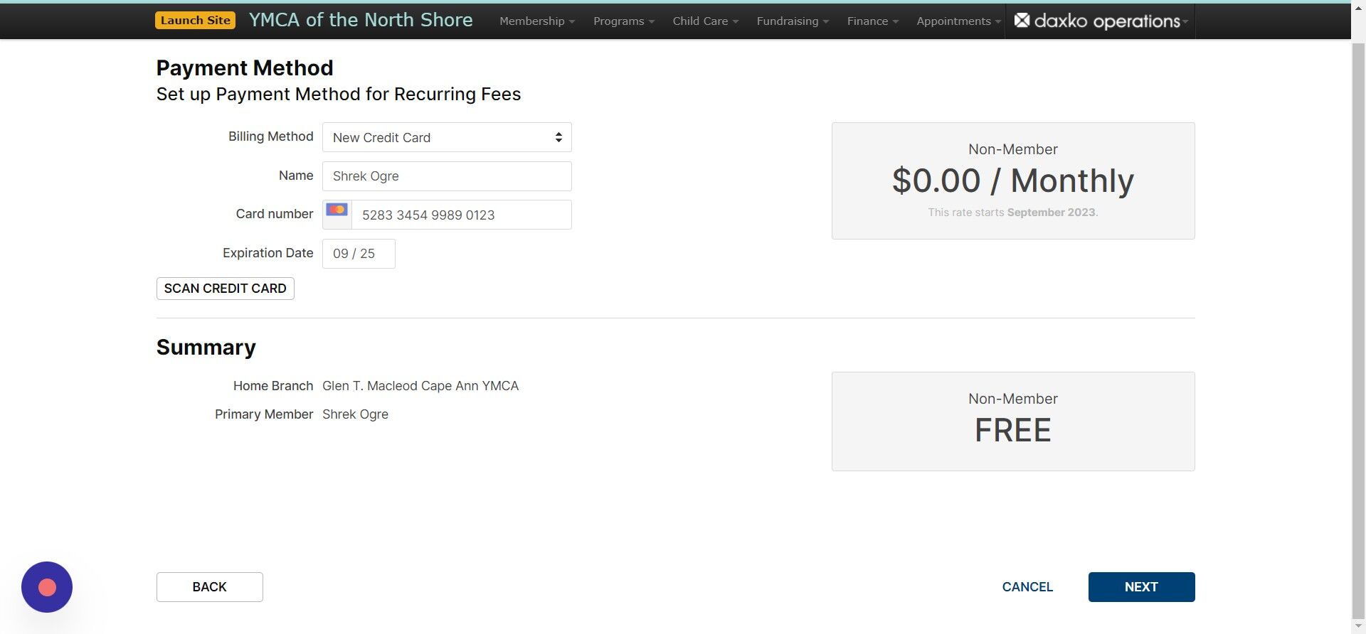 Screenshot of: When ready, Click 