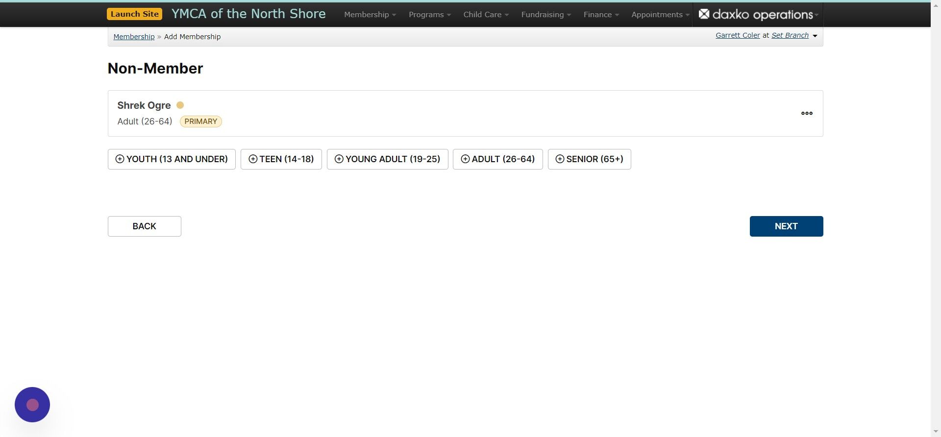 Screenshot of: Once all information is confirmed click 