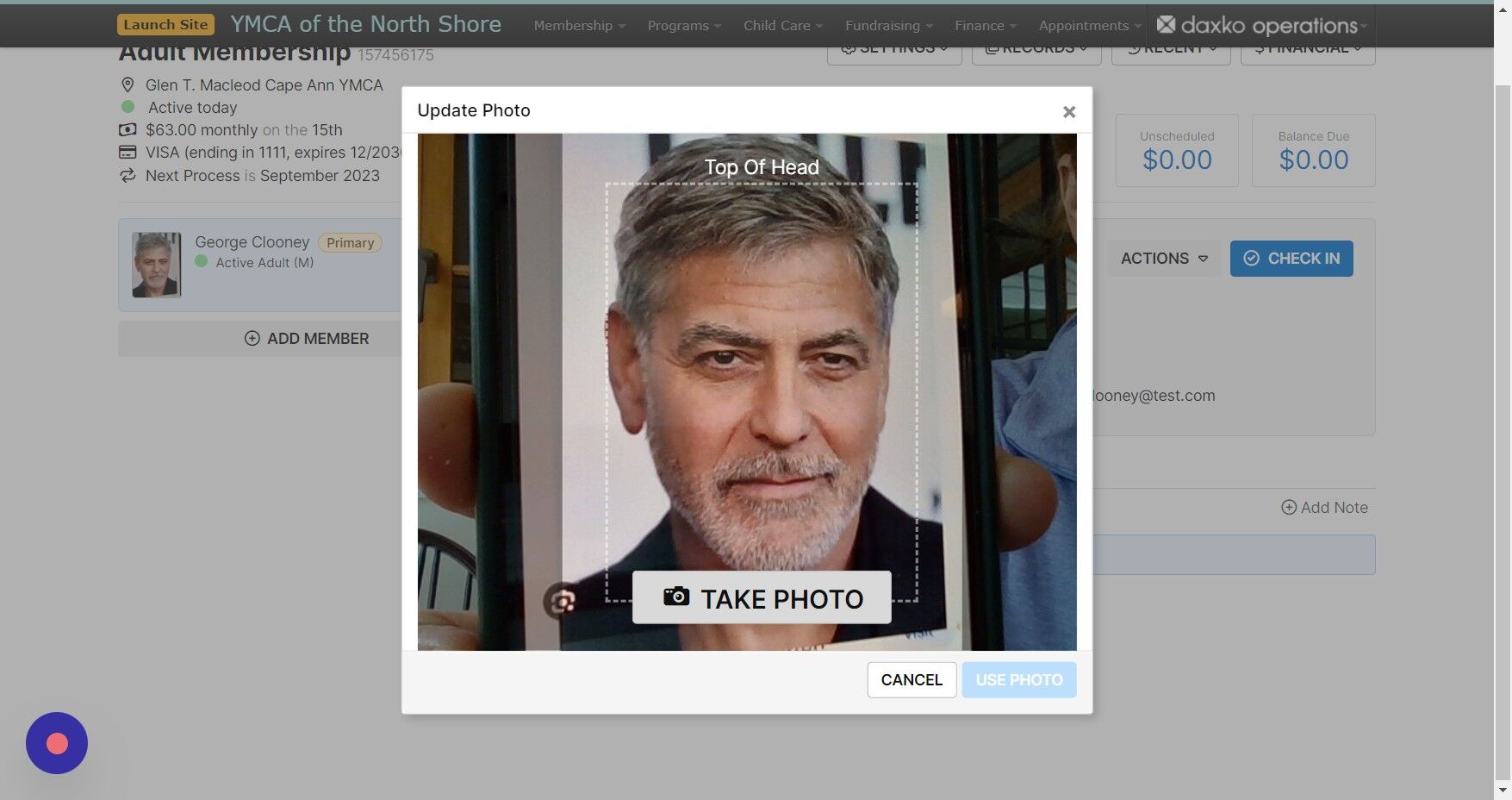 Screenshot of: Position camera and click 