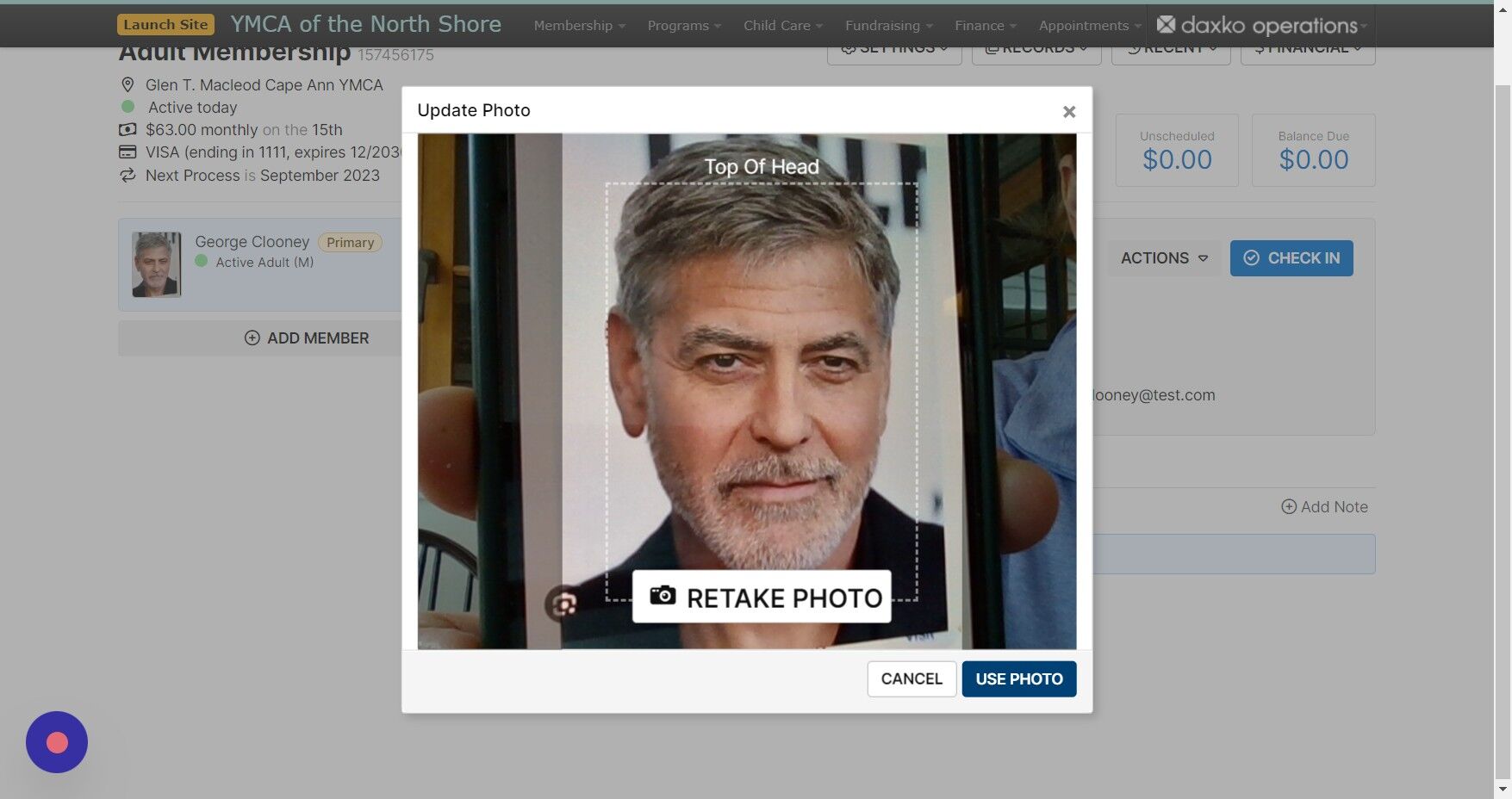 Screenshot of: Now you get a chance to retake if if needed. Otherwise, click 