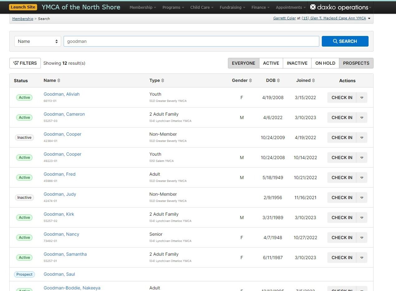 Screenshot of: Filter by 