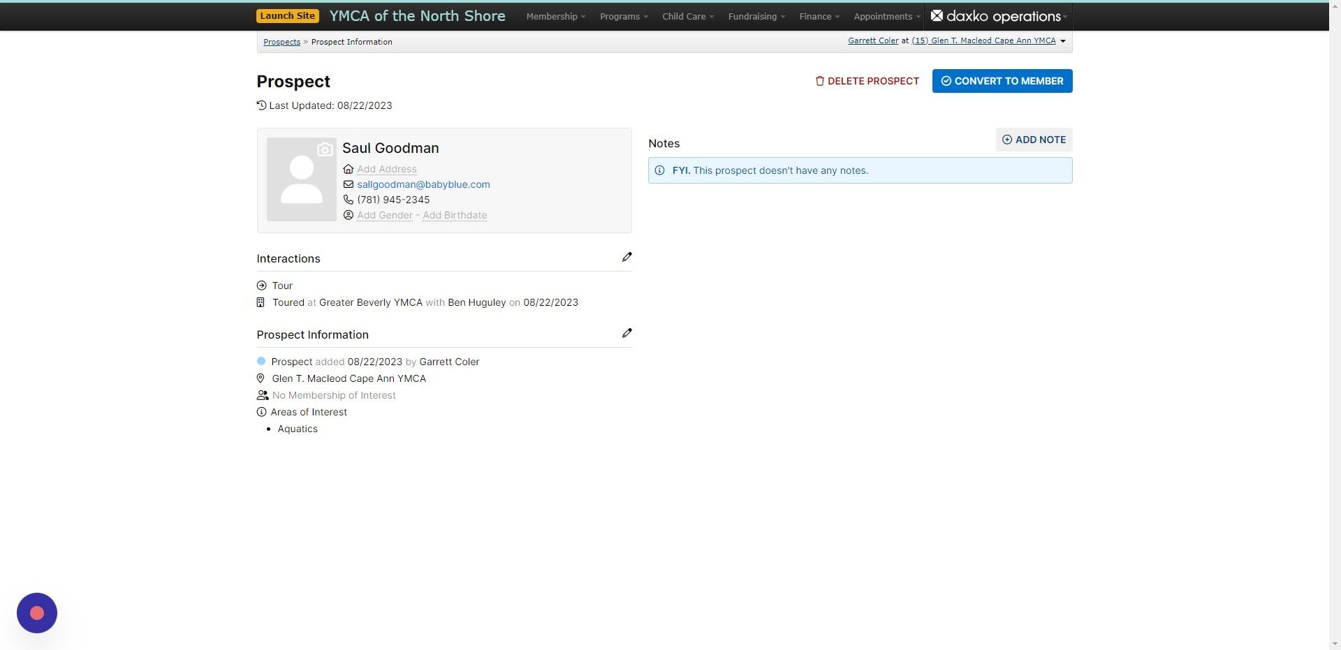 Screenshot of: Click 