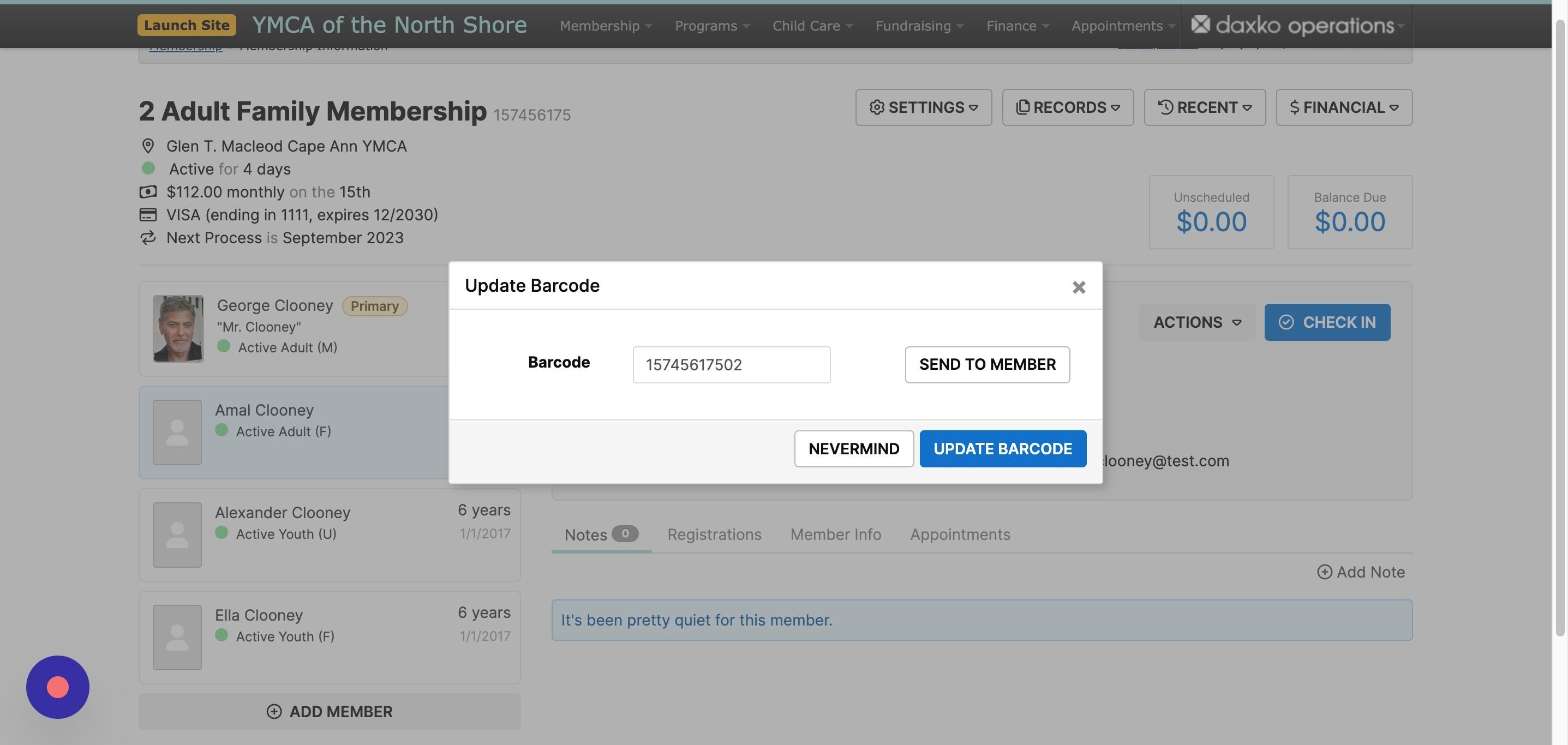 Screenshot of: Enter the new number from the back of the scan card and click 
