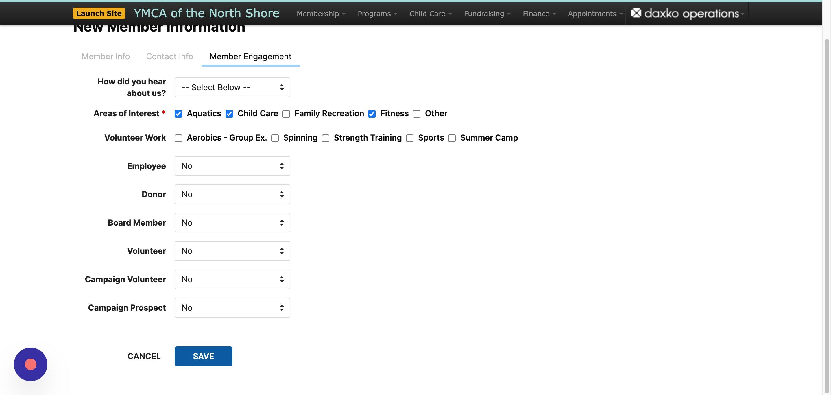 Screenshot of: Once complete, click Save at the bottom of the page.