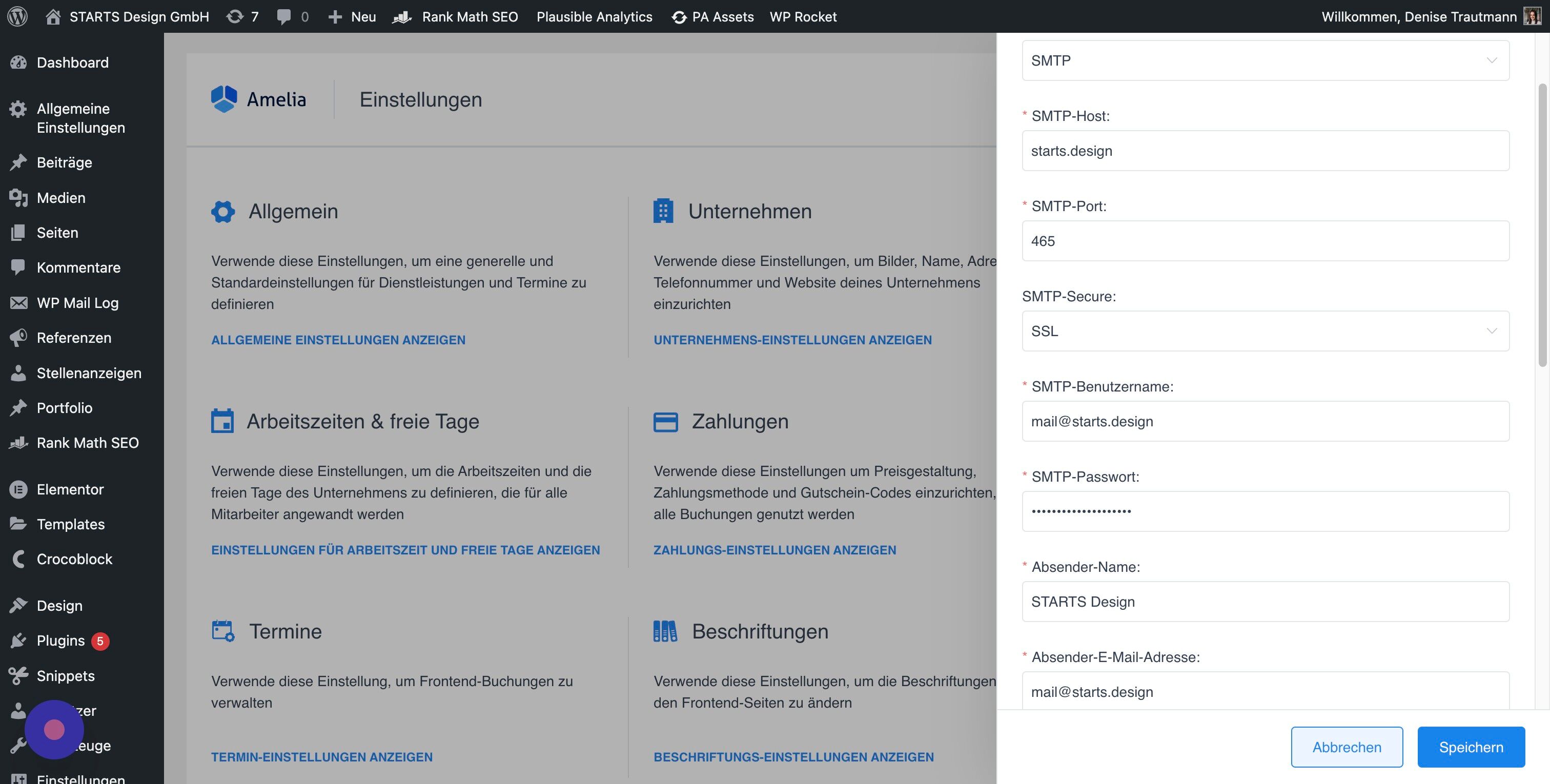Screenshot of: Hier siehst Du beispielsweise, dass die Benachrichtigung an den Kunden standardmäßig immer aktiviert ist.