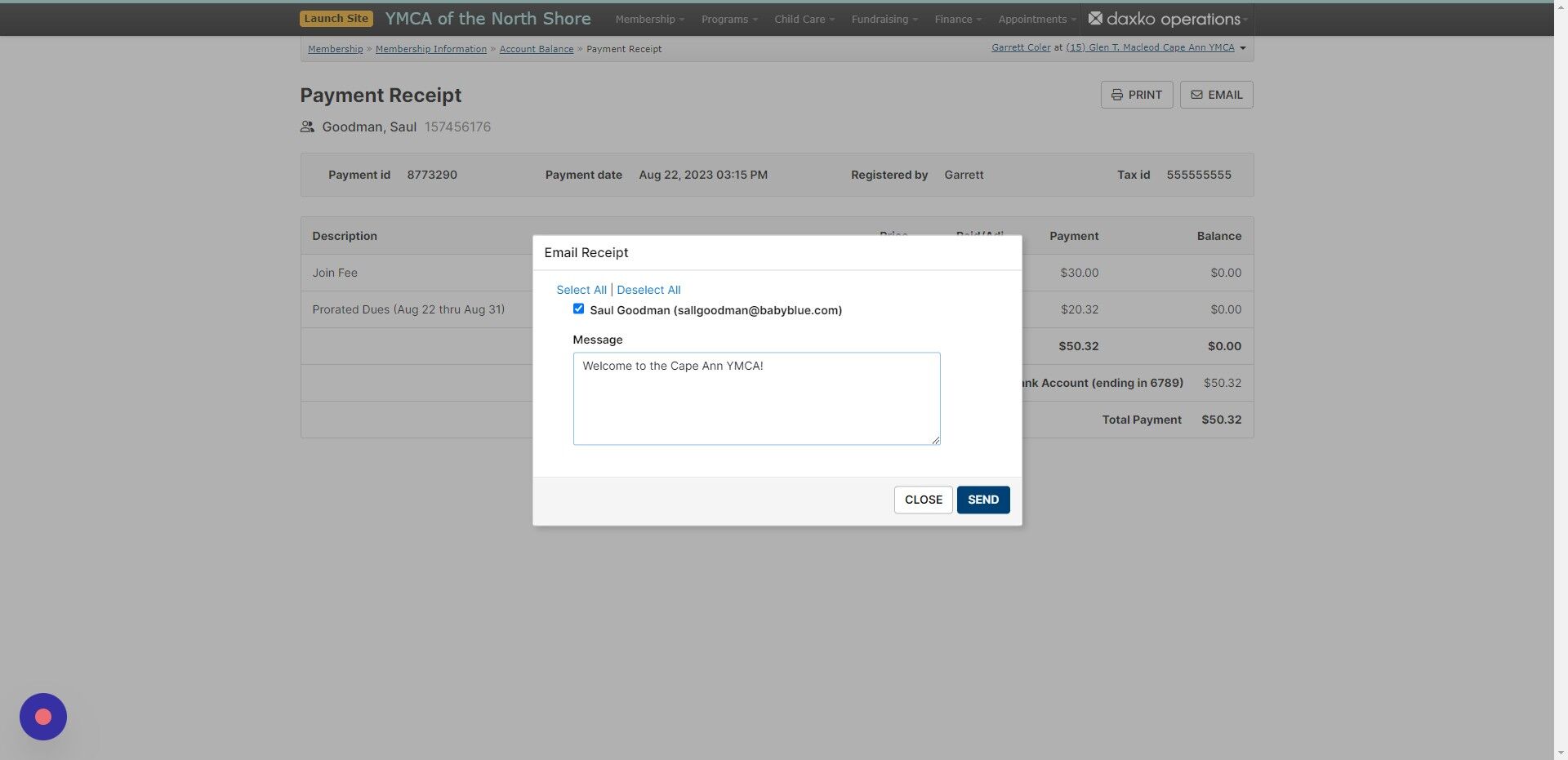 Screenshot of: Click 