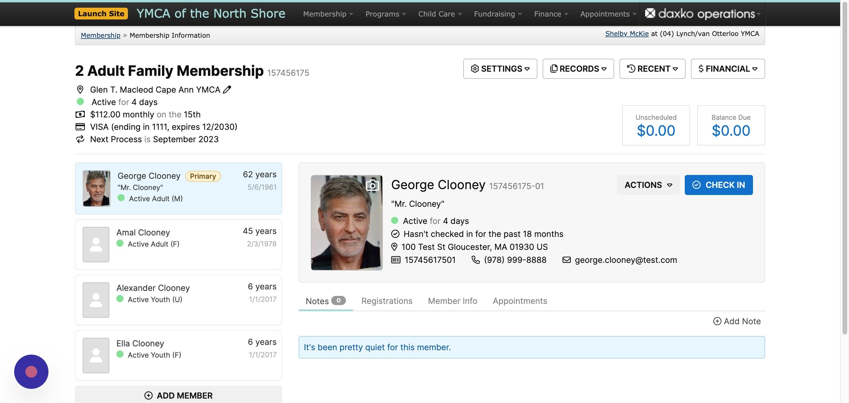 Screenshot of: To change the Membership Package, select the Edit pencil next to the YMCA branch under the membership type.