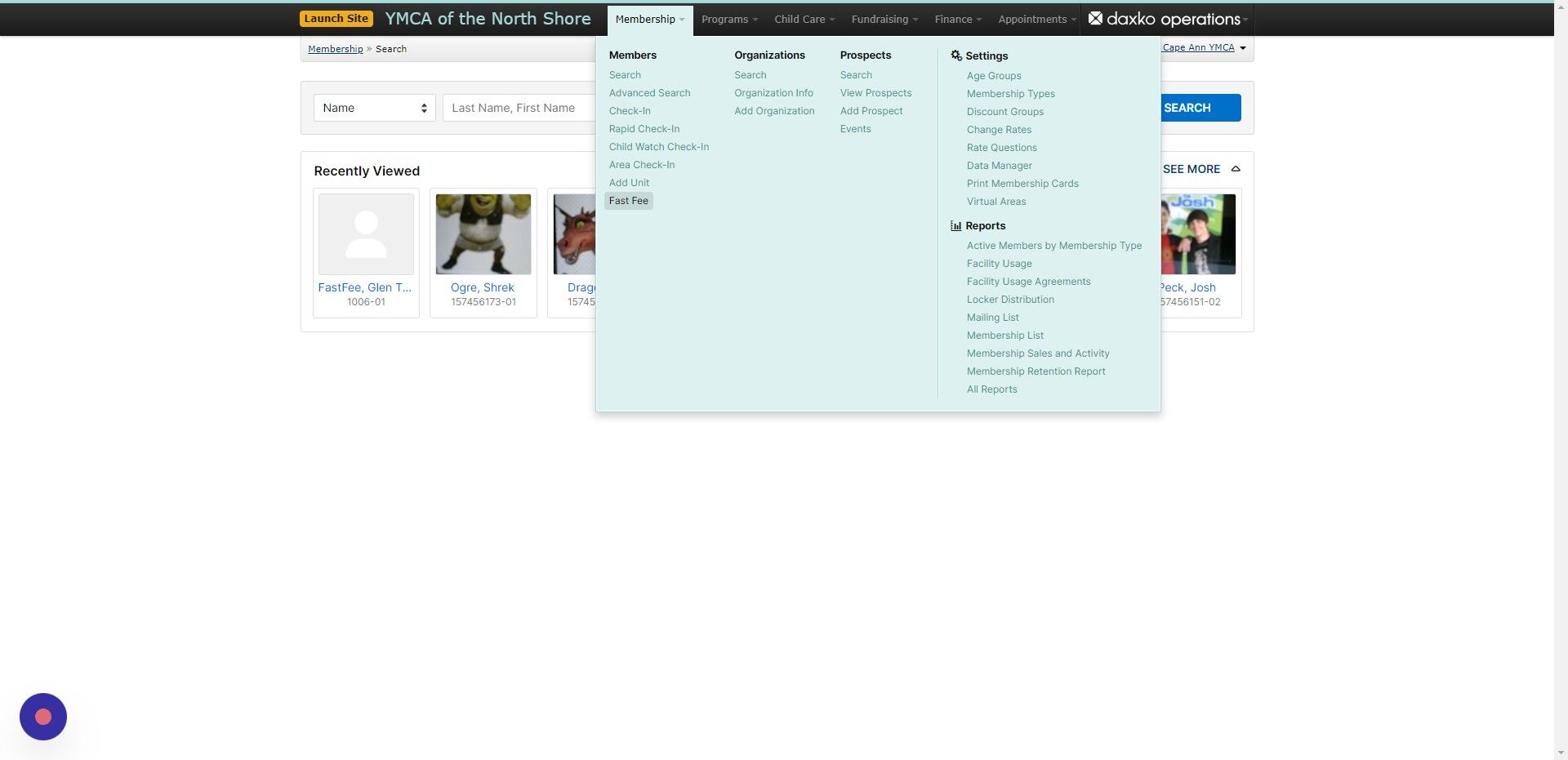 Screenshot of: Select 