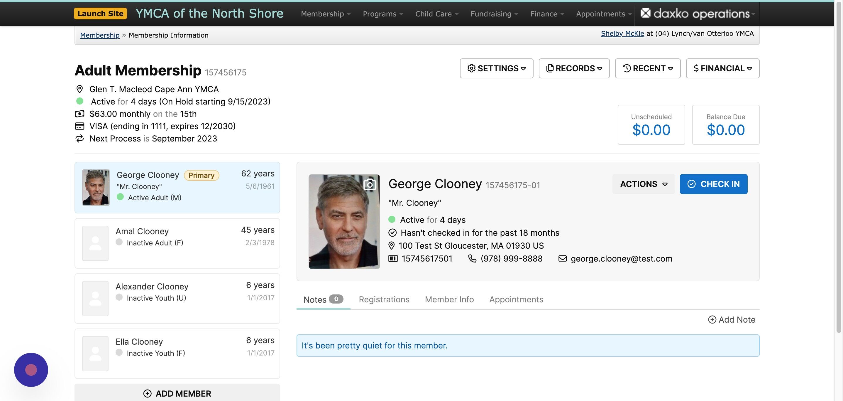 Screenshot of: Next to the Member's status, you can now see that there is a hold set to take place on 9/15/23.