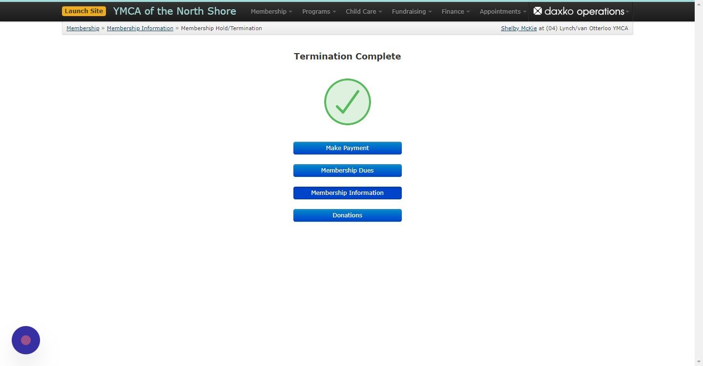 Screenshot of: Click to return back to the 