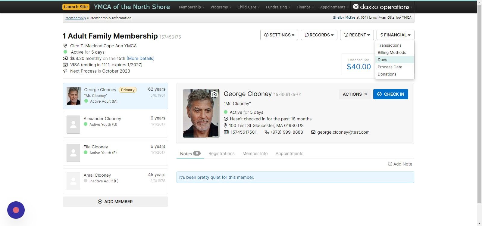 Screenshot of: To change a members draft date, go to the 