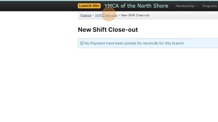 Screenshot of: If there are no outstanding closeouts at a branch the sheet will look like this. 