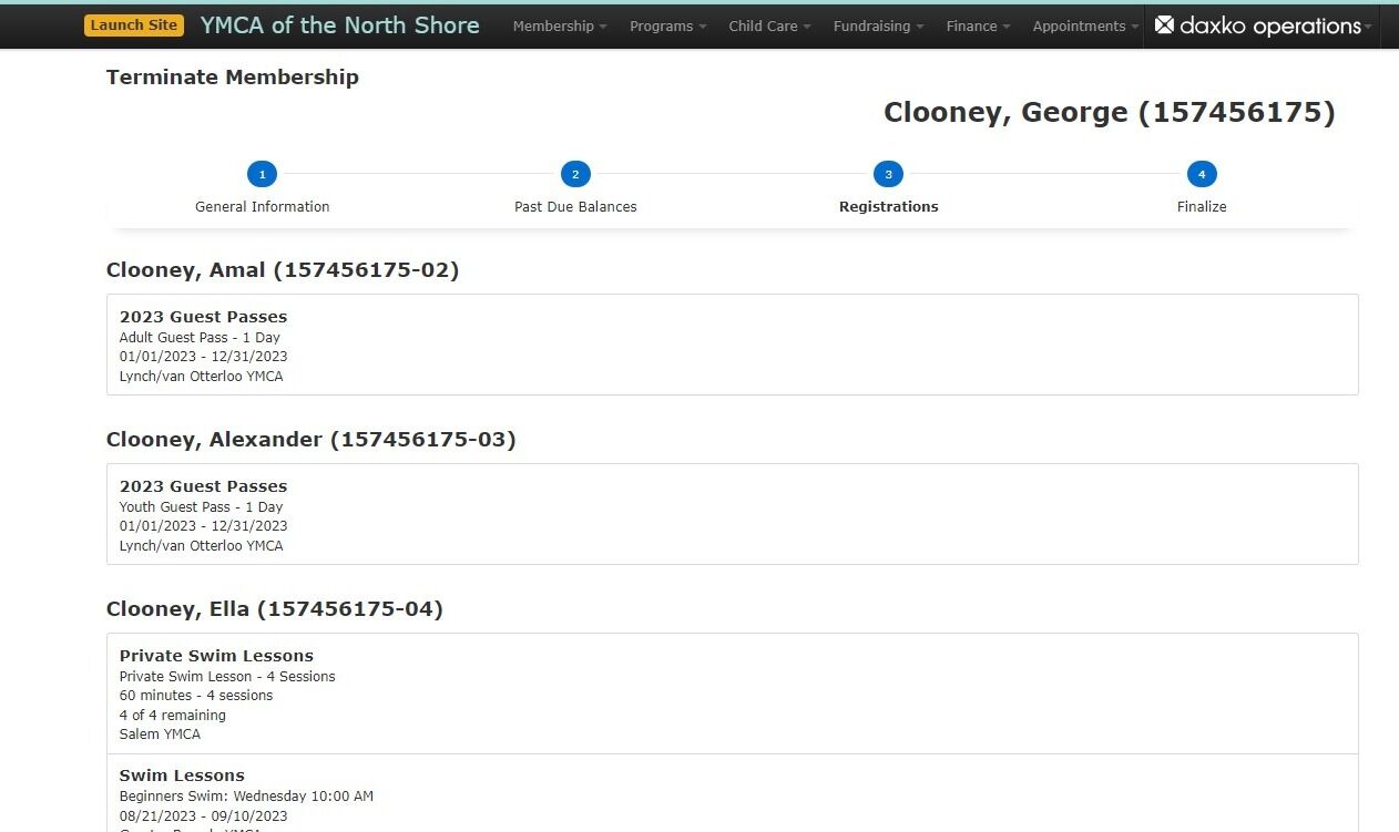 Screenshot of: In Step 4, review any registrations for the member unit and make note of any changes needing to be made to the program fees.