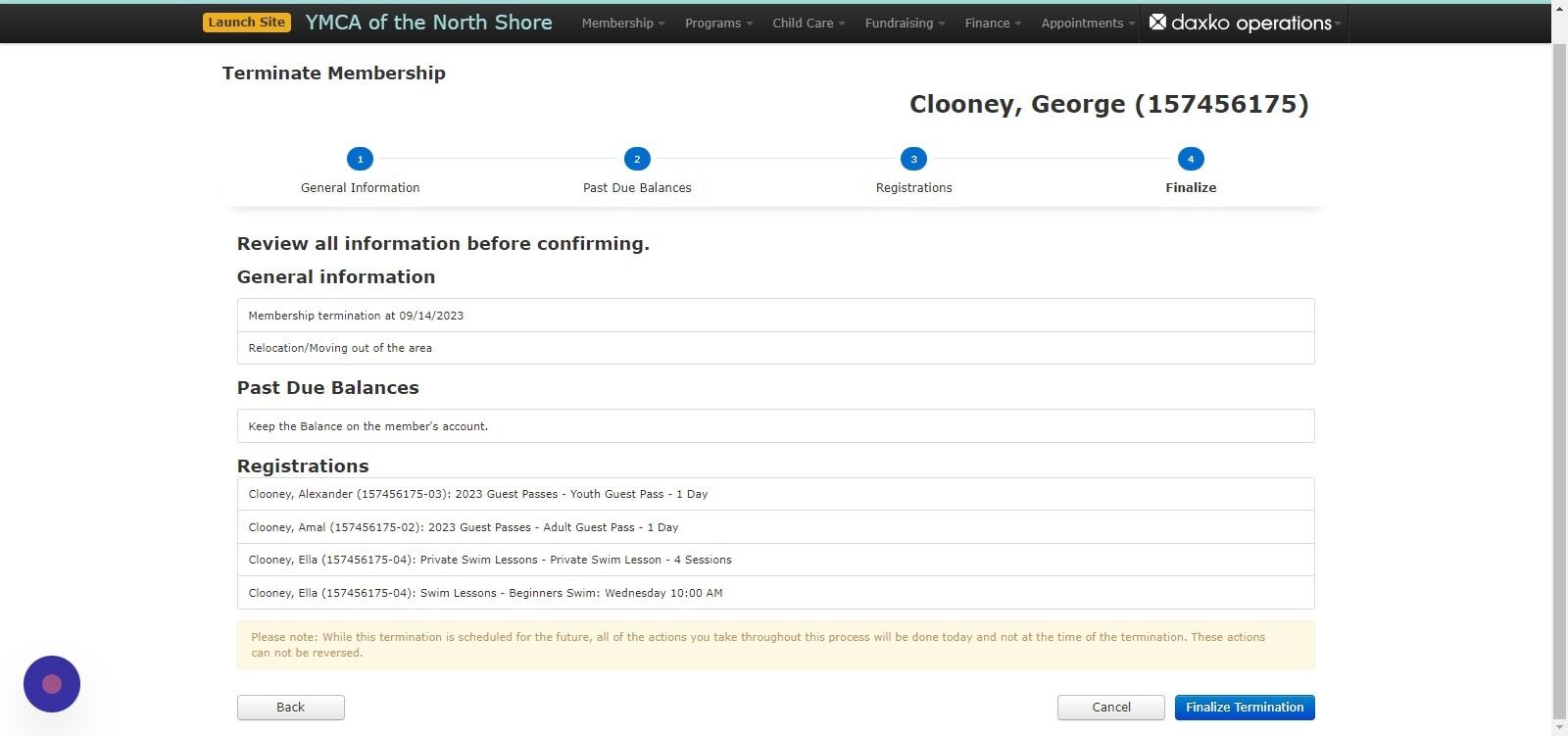 Screenshot of: Review all of the information and click the 