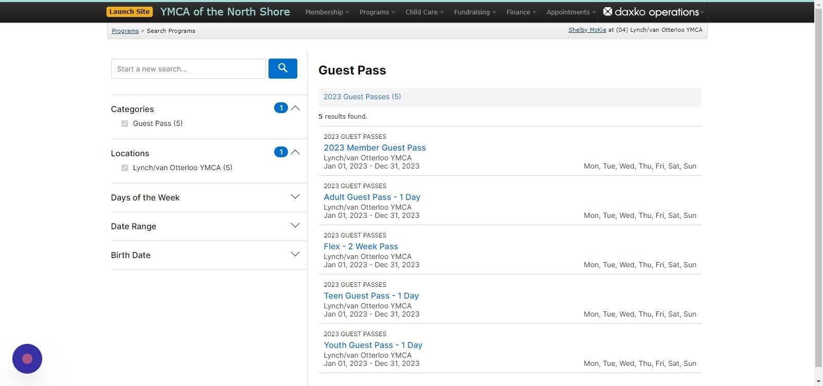 Screenshot of: Click on 