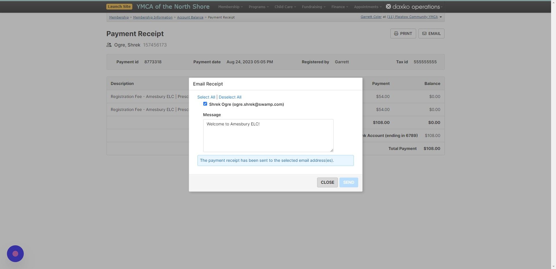 Screenshot of: Click 