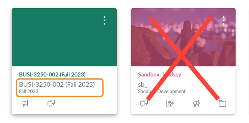 difference between sandbox course and banner credit course