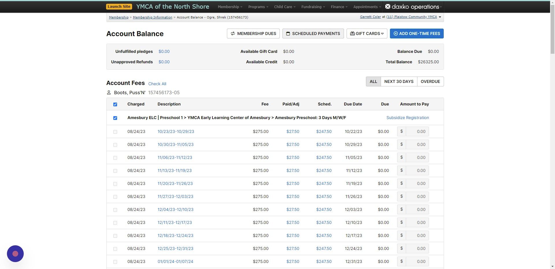 Screenshot of: This will navigate you back to this scheduled payments page (you can check the payment schedule here) 