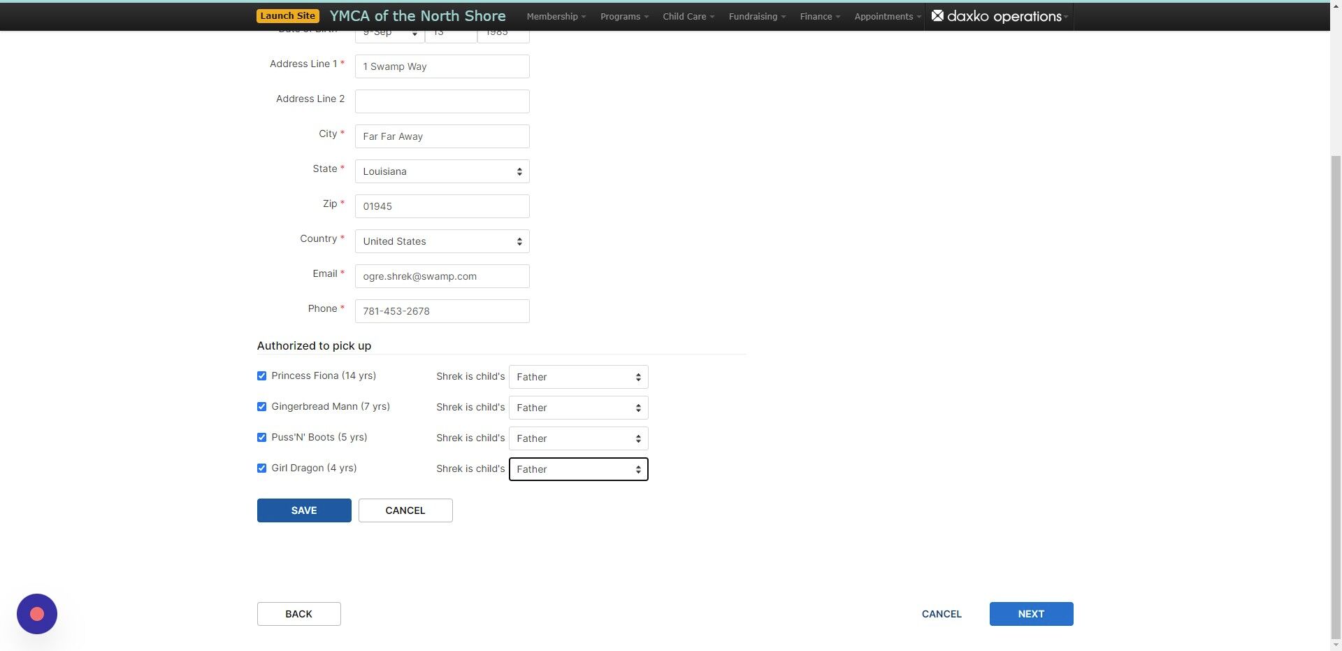 Screenshot of: When finished click 