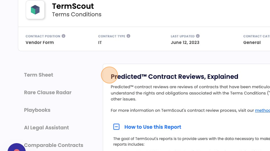 Screenshot of: Documents & Methodology allows you to drill into valuable resources including "how to use this report", "Assumptions", and "Definitions".