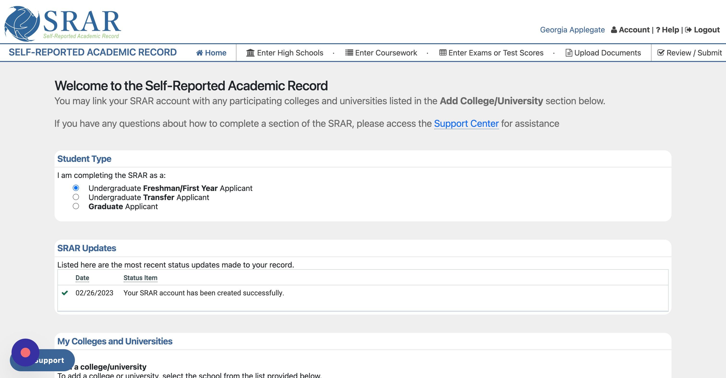 How Can My Independent Counselor Monitor My SRAR/SSAR Progress