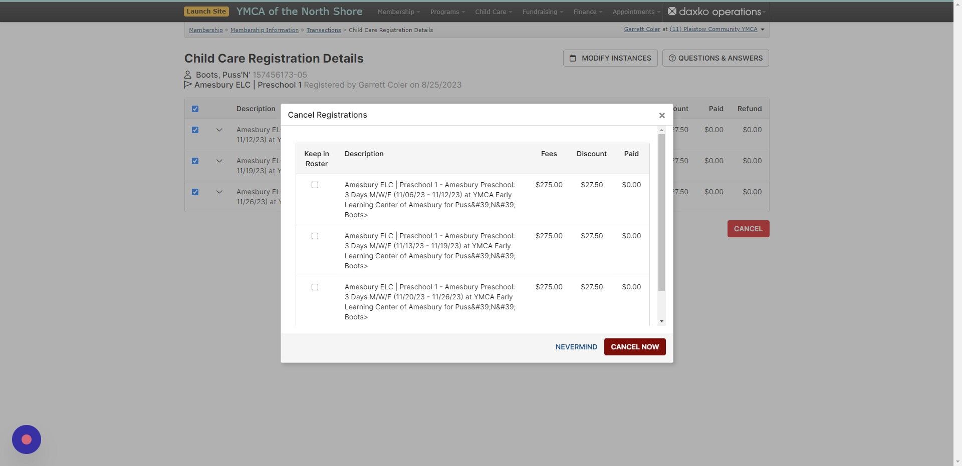 Screenshot of: Click 