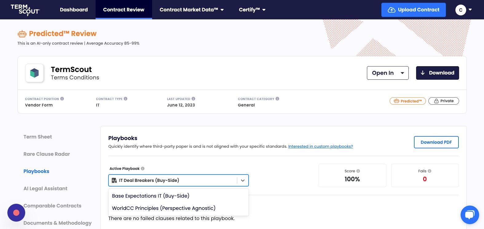 Screenshot of: Click the dropdown un "Active Playbook" to select the playbook you'd like to apply.