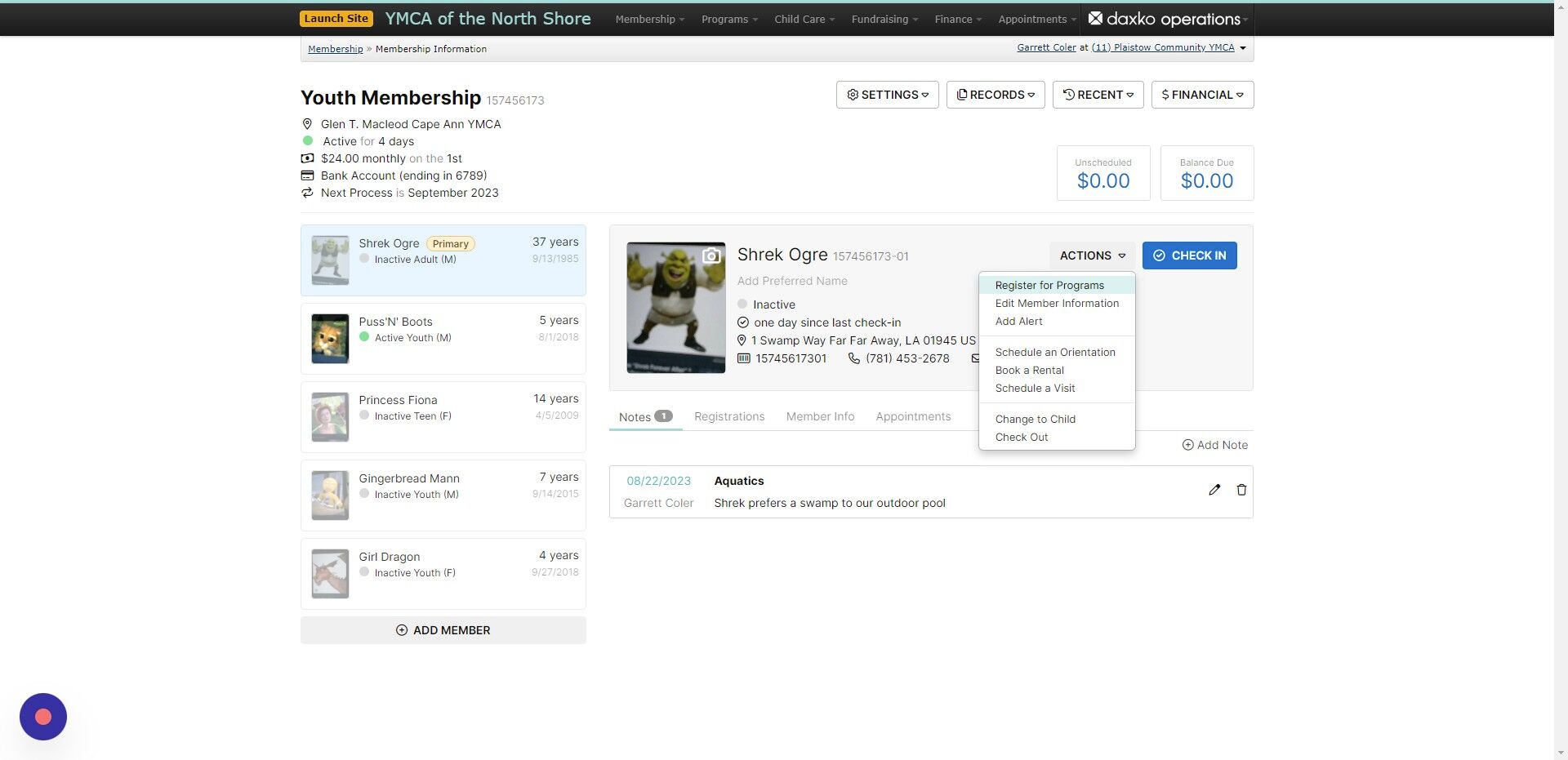 Screenshot of: Click 