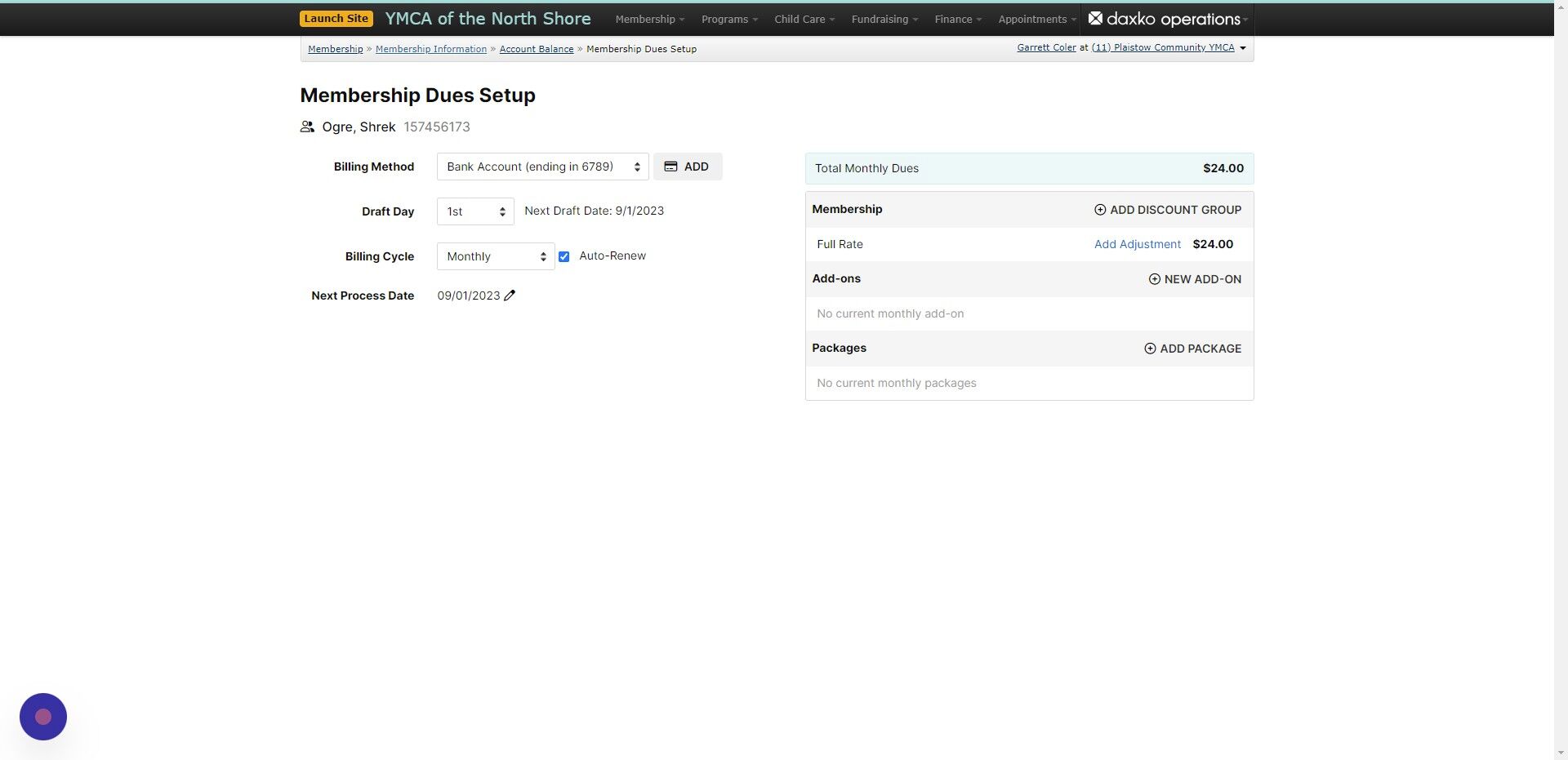Screenshot of: Click 