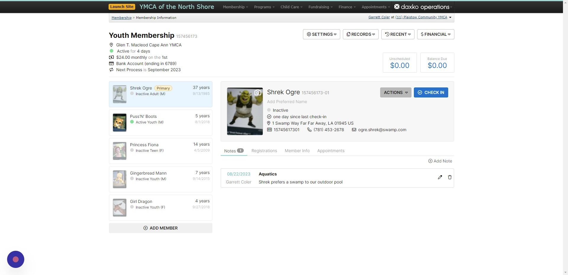 Screenshot of: Click here to re-register them with the new rate