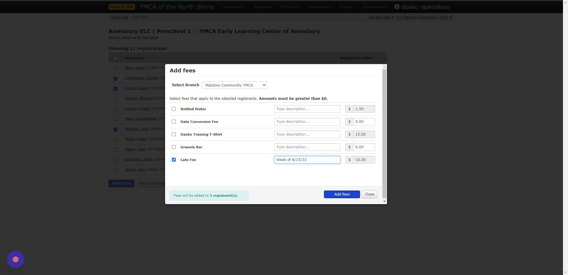 Screenshot of: Click 
