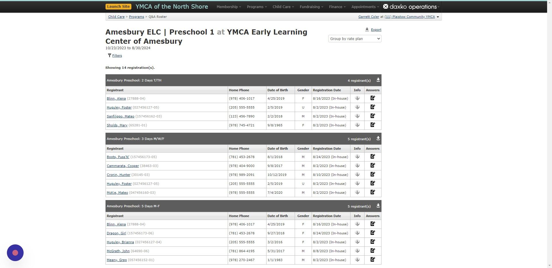 Screenshot of: Find the participant you are changing answers for and select the edit pencil under 