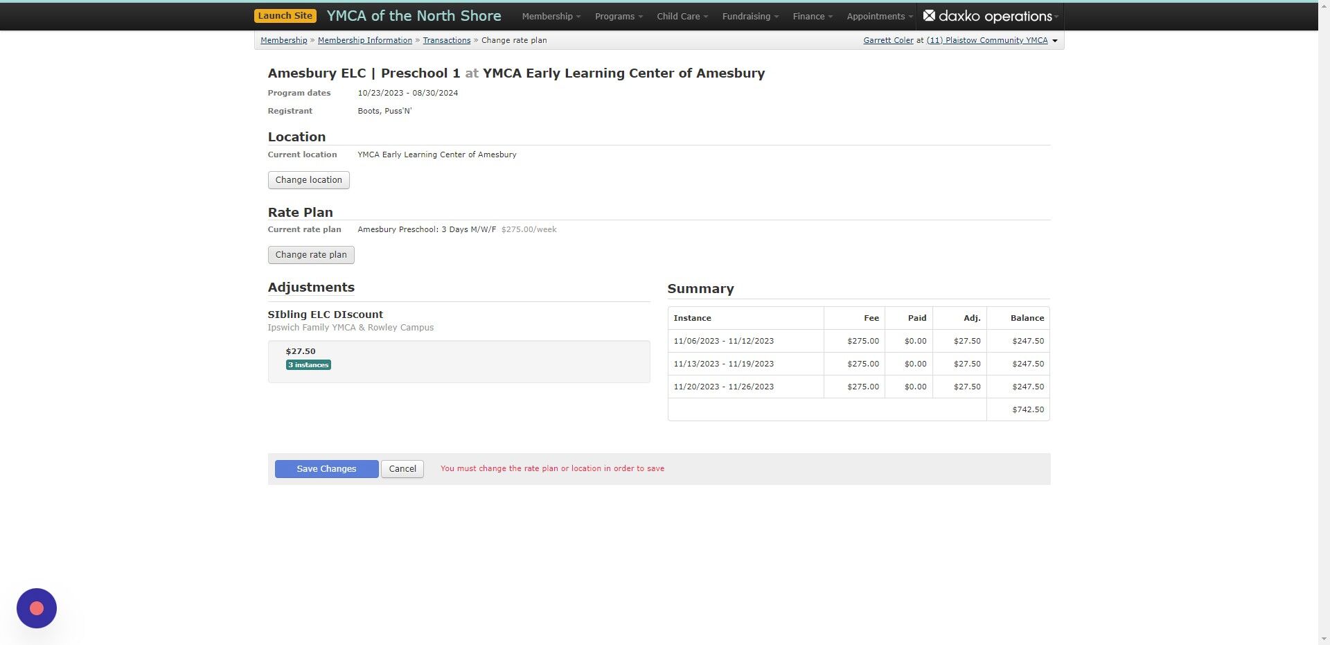 Screenshot of: This will show the instances you are changing in the bottom right. Click on 