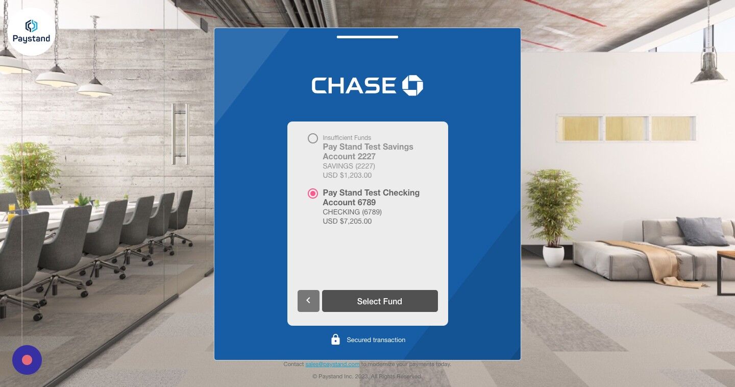 Screenshot of: Click **Select Fund**