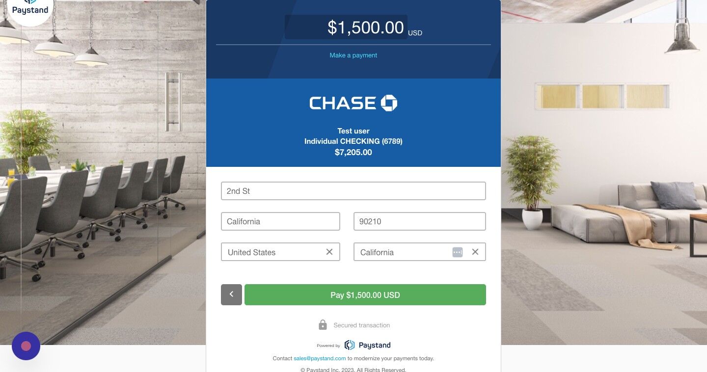 Making a Bank to Bank payment – Paystand Help Center
