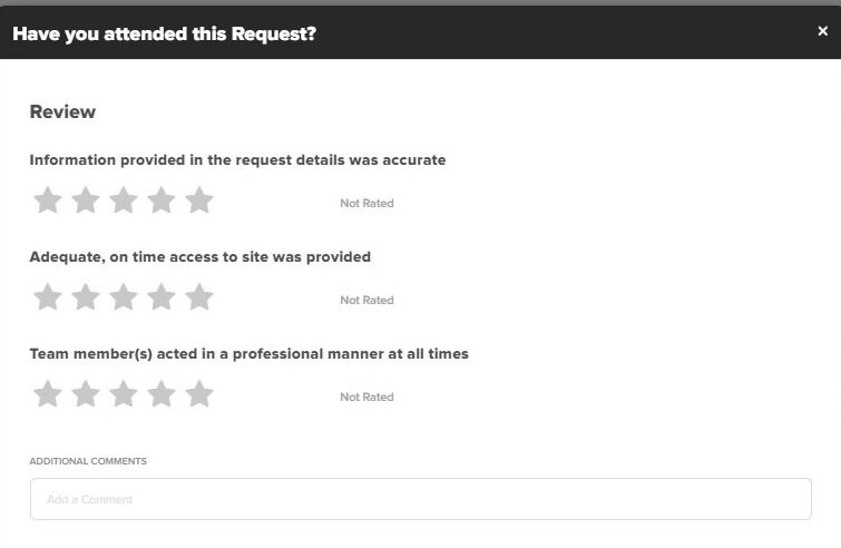 Screenshot of: The star review is optional. Leave it blank and scroll past it to skip.