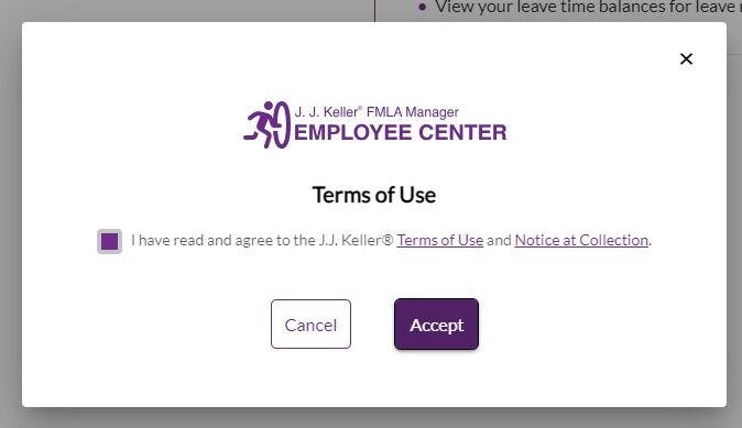 Screenshot of: Click "Accept"