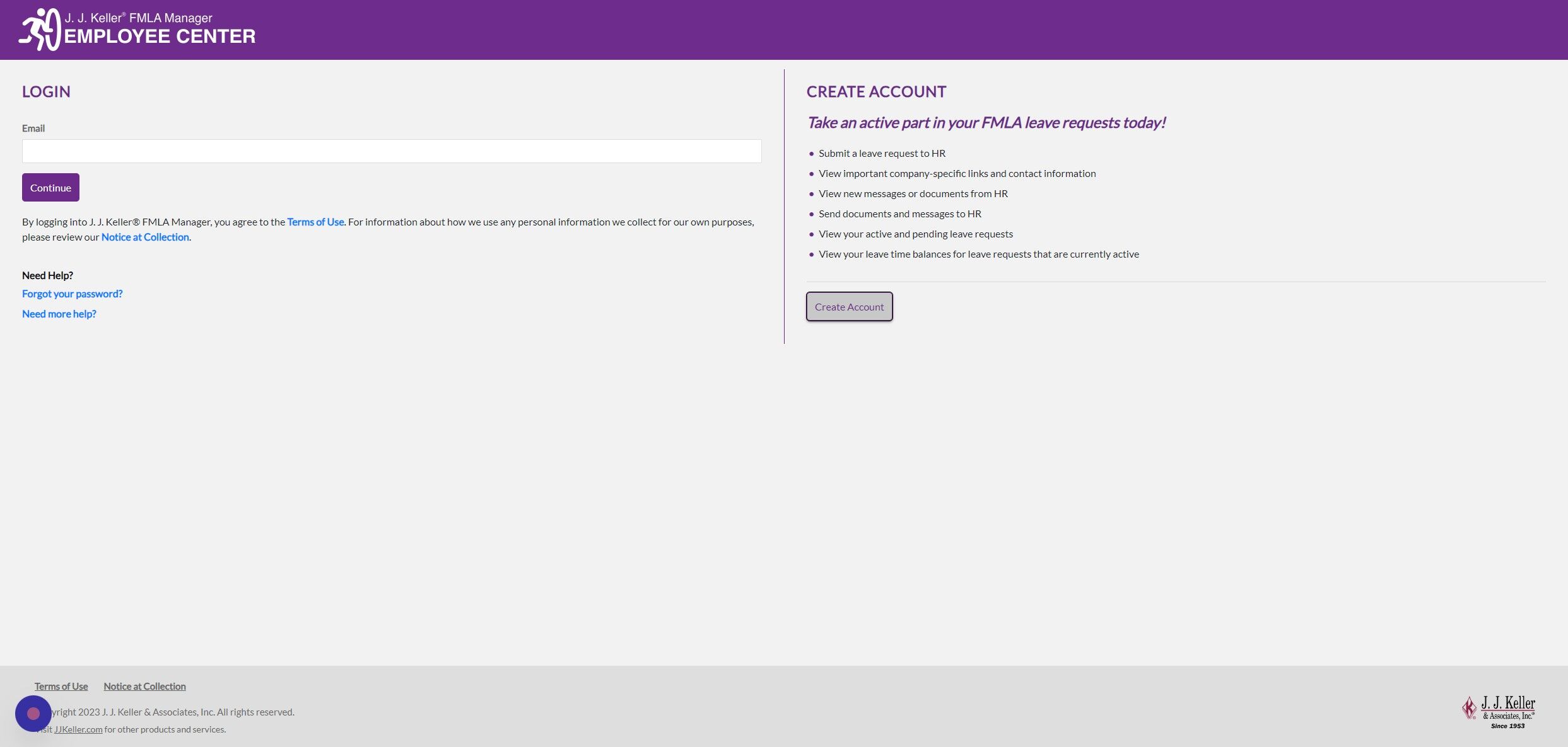 Screenshot of: Click "Create Account"