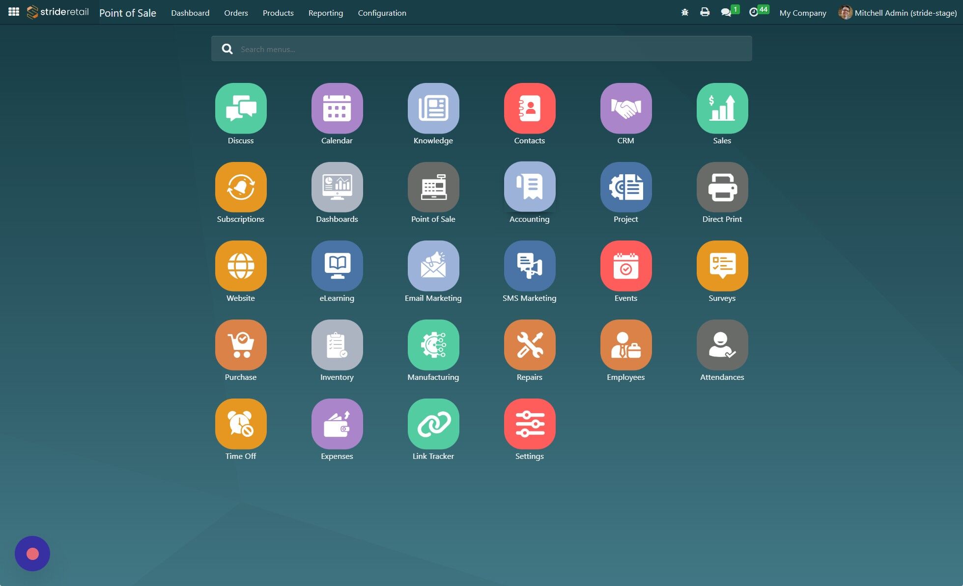 Screenshot of: The next method is by searching for it in the Accounting Module.  Click the Accounting Module.