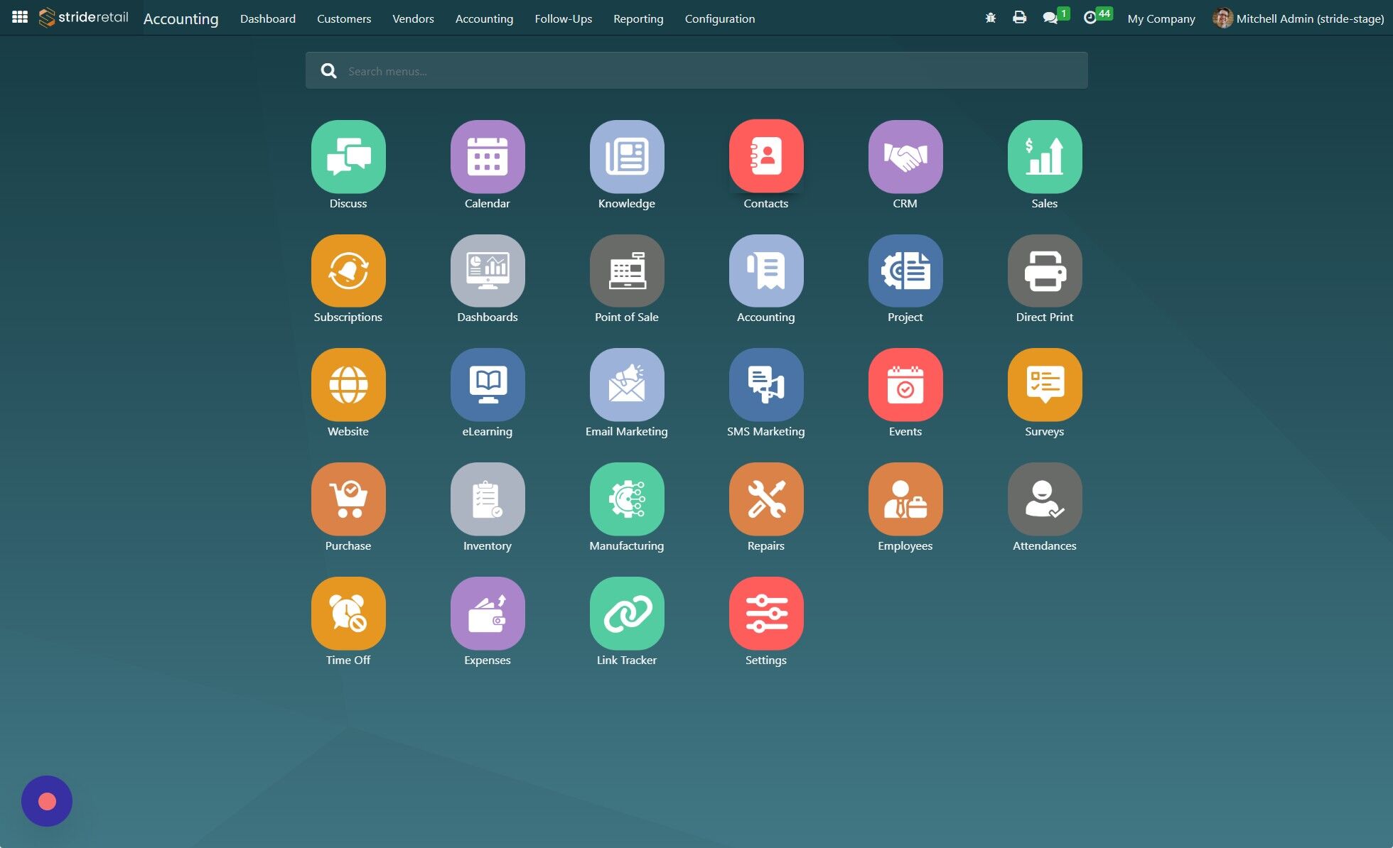 Screenshot of: The last method is through the "Contacts" module.