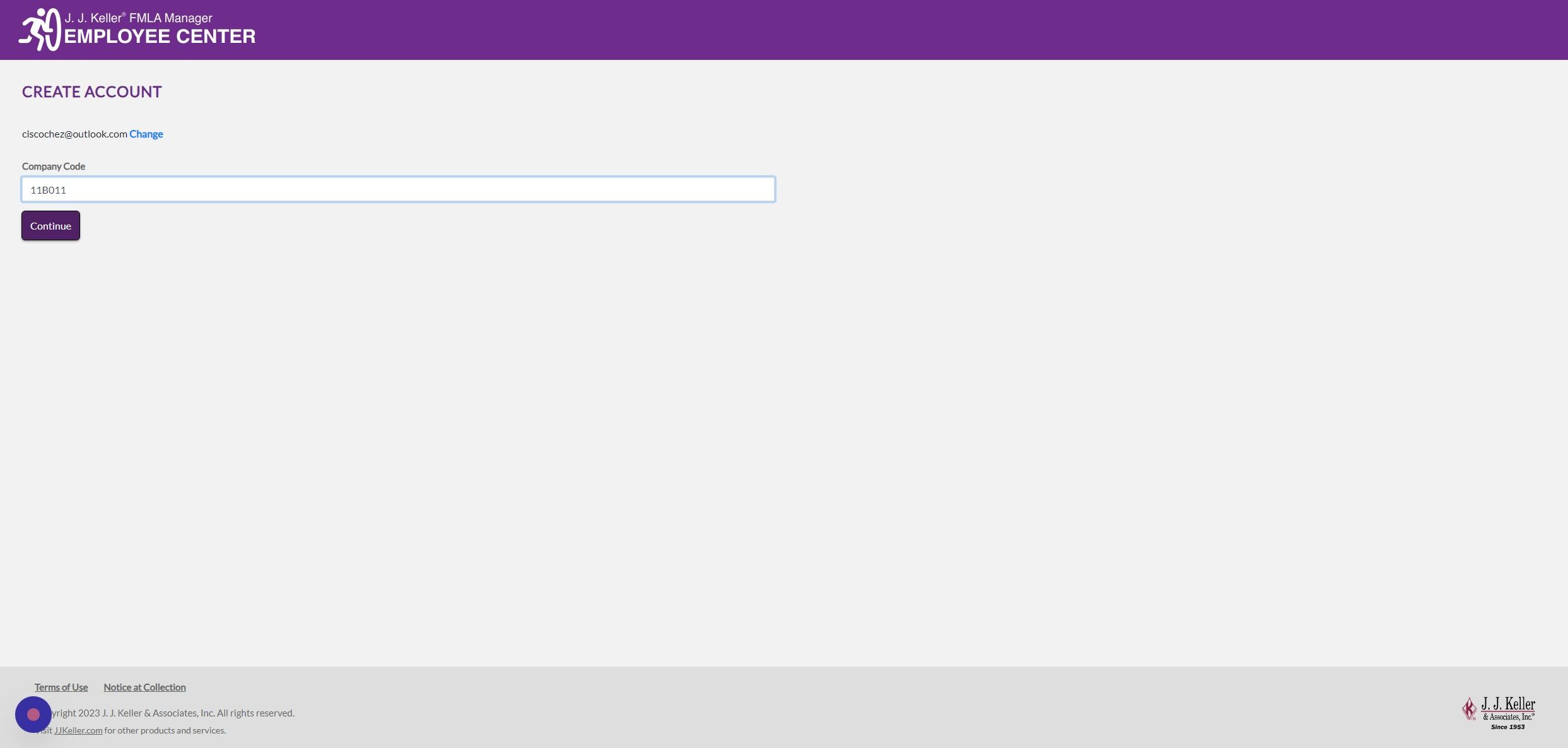 Screenshot of: Click "Continue"