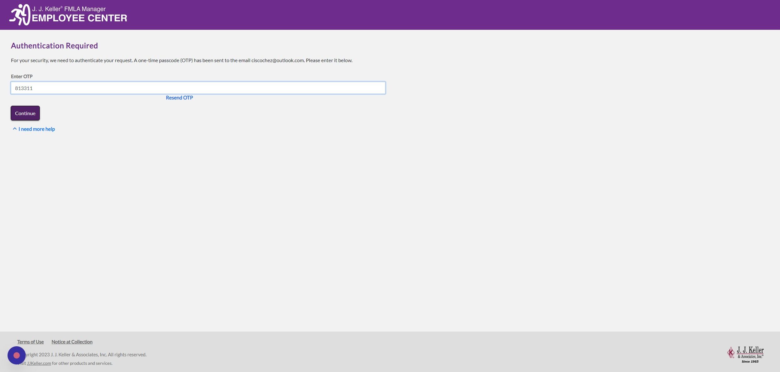 Screenshot of: Click "Continue"