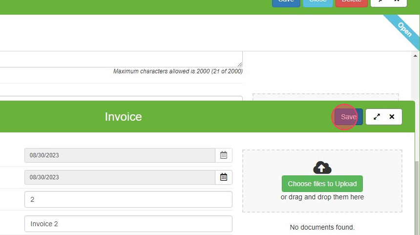 Screenshot of: Click "Save"
