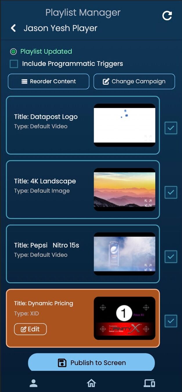 Screenshot of: Click on the 'Reorder Content' button.