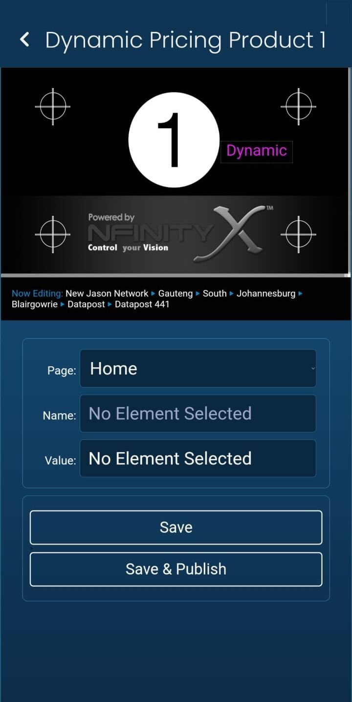 Screenshot of: When your XiD project opens, it will look something like this. At the bottom of the XiD, there will be the option to change which page the XiD editor is displaying {this only applied to you if your XiD project has multiple pages to start with}. Initially, no element has been selected.